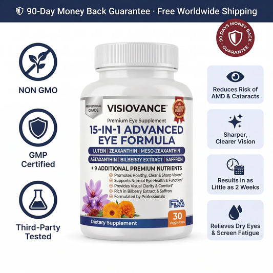 VisioVance | 15-in-1 Advanced Eye Formula Supplement
