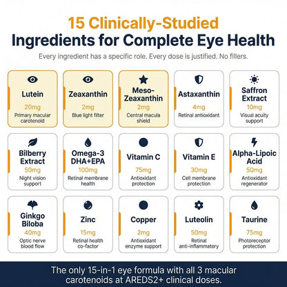 VisioVance | 15-in-1 Advanced Eye Formula Supplement